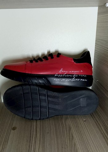 Erkek Kırmızı Sneakers Ayakkabı - Görsel 2