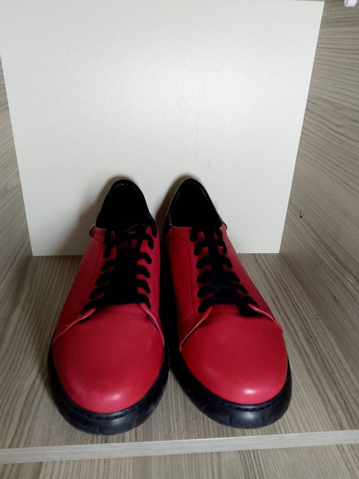 Erkek Kırmızı Sneakers Ayakkabı - Görsel 5