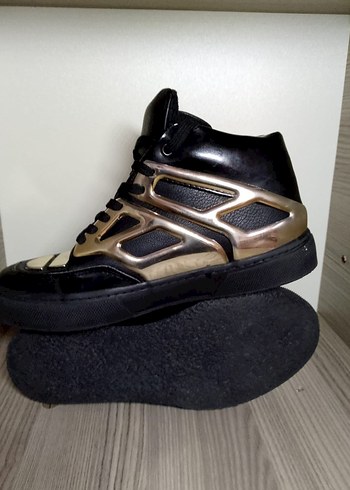 Kadın Altın Tokalı Street Style Spor Ayakkabı - Görsel 6