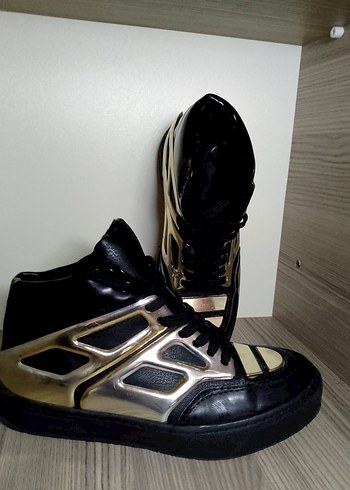 Kadın Altın Tokalı Street Style Spor Ayakkabı - Görsel 9