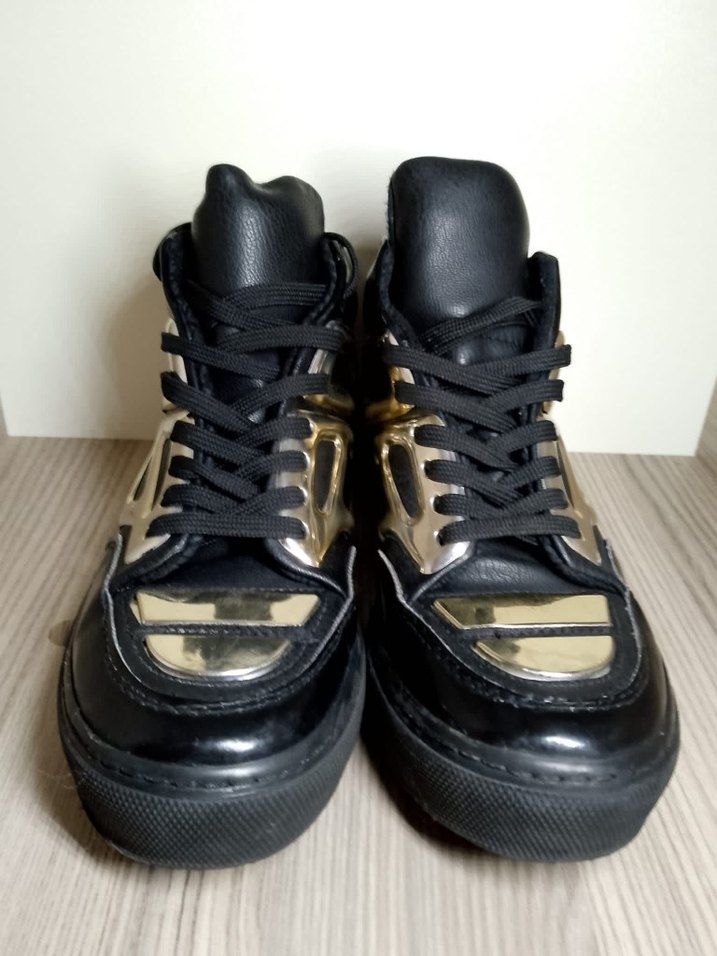 Kadın Altın Tokalı Street Style Spor Ayakkabı - Görsel 5