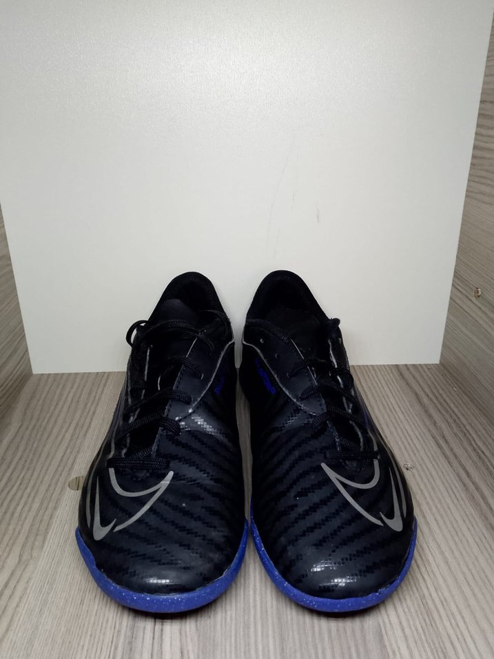 Erkek Laceli Siyah-Mavi Futbol Ayakkabısı - Görsel 3
