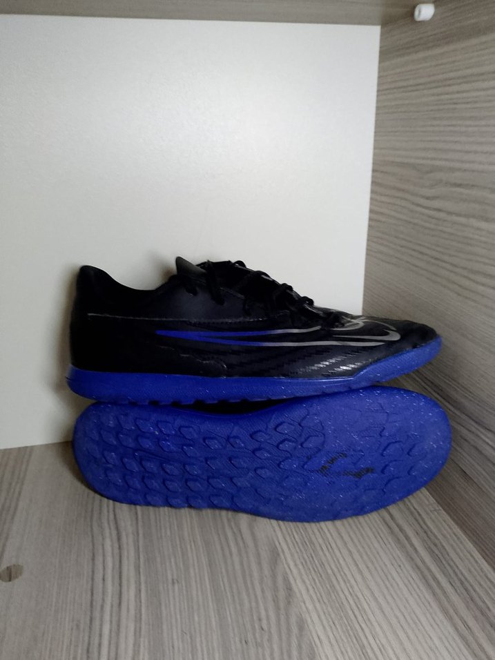 Erkek Laceli Siyah-Mavi Futbol Ayakkabısı - Görsel 5