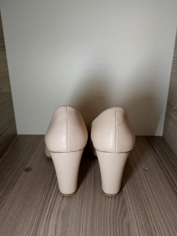 Bej Kadın Topuklu Ayakkabı - Görsel 4