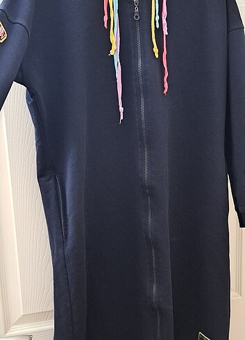 Allday Uzun sweater kapüşonlu hırka 