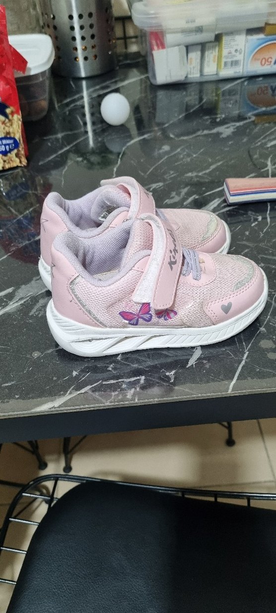 Kız Çocuk Pembe Cırt Cırtlı Sneaker - Görsel 2