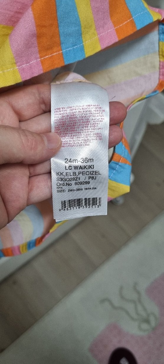 Kız Çocuk Çok Renkli Fırfırlı Elbise - Görsel 5