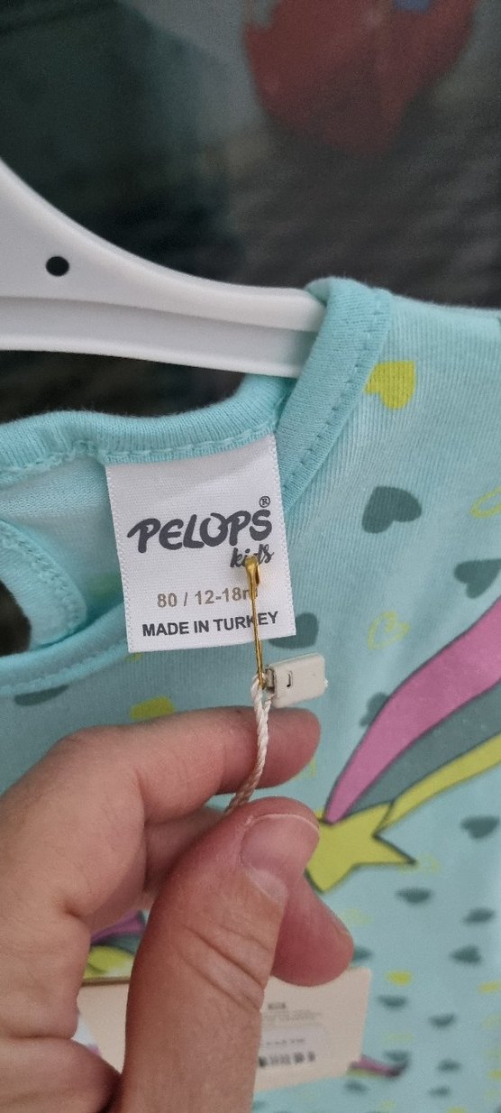 Unicorn Baskılı Kısa Kollu Bebek Takımı - Görsel 3