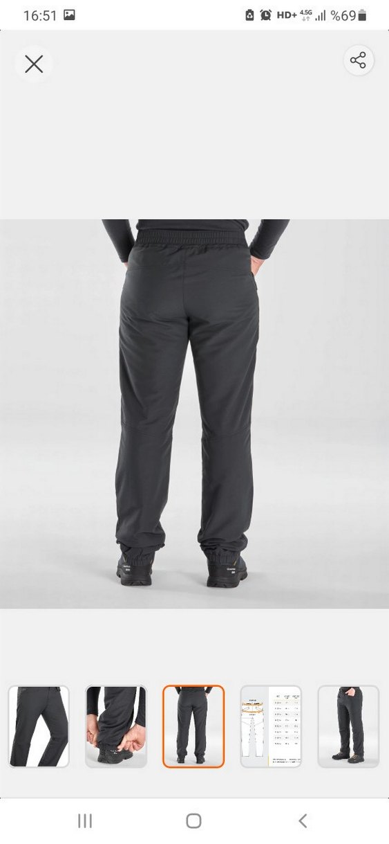 Decathlon Sh100 X-Warm Quechua Erkek Outdoor Pantolon - Görsel 2