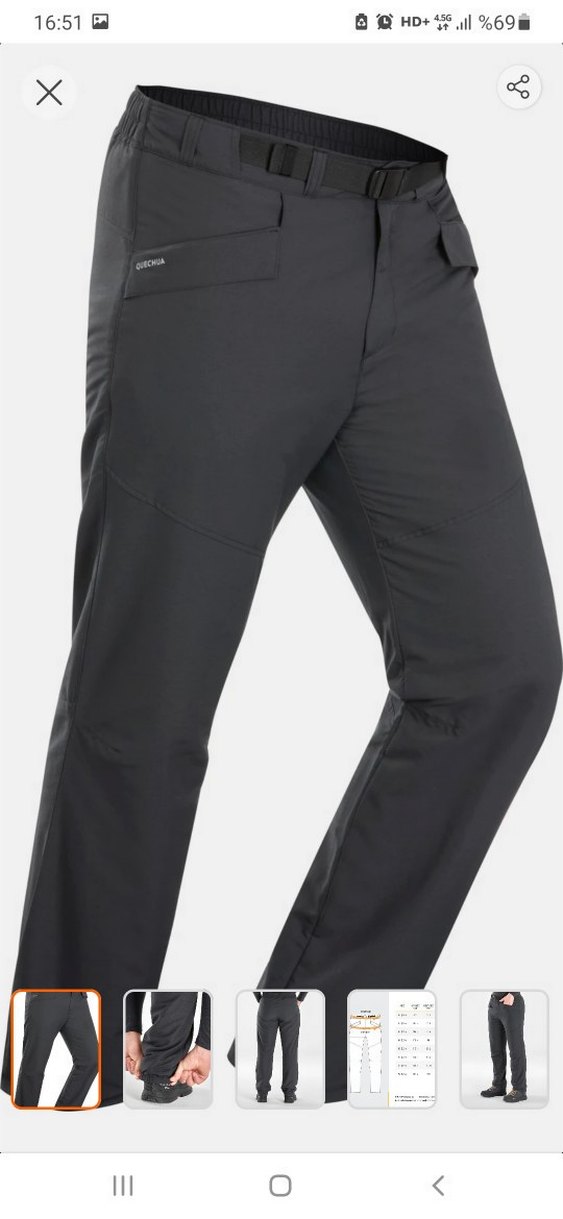 Decathlon Sh100 X-Warm Quechua Erkek Outdoor Pantolon - Görsel 3