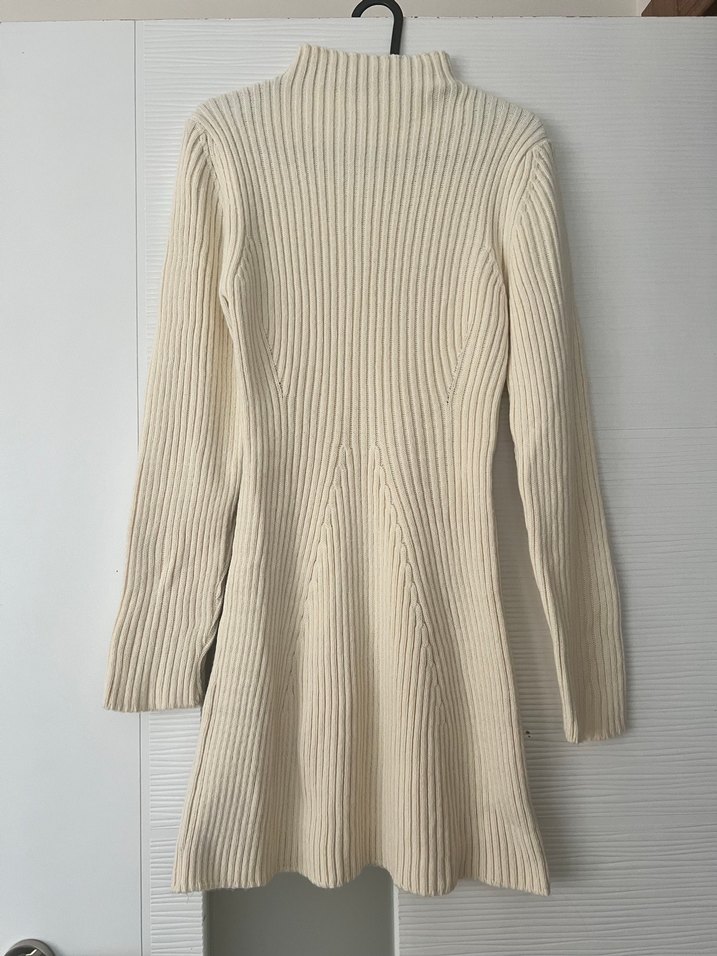 Uzun Kollu Triko Elbise - Görsel 2