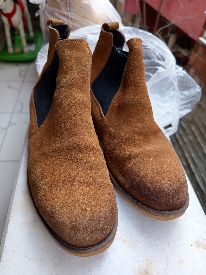 Kahverengi Süet Erkek Dolgu Topuk Bot - Görsel 4