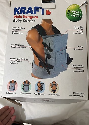Gri KRAFT Viola Kanguru Bebek Taşıyıcı