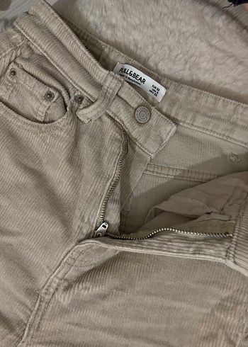 32 Beden Pull&Bear Kadın kadife dar Pantolon açık bej