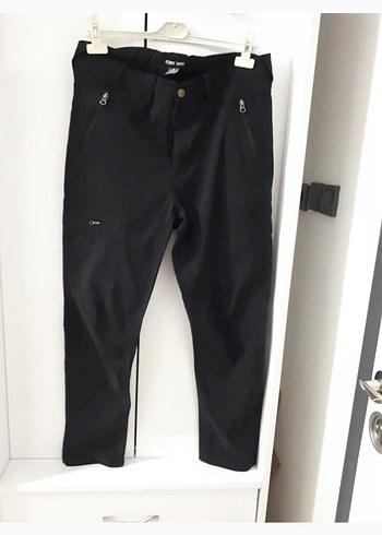 erkek Siyah Regular Fit Kumaş Pantolon .içi şardonlu