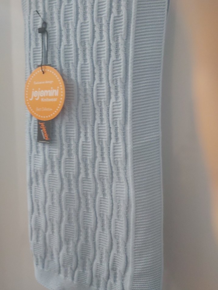 mavi Örgü Çocuk Battaniyesi - Görsel 2