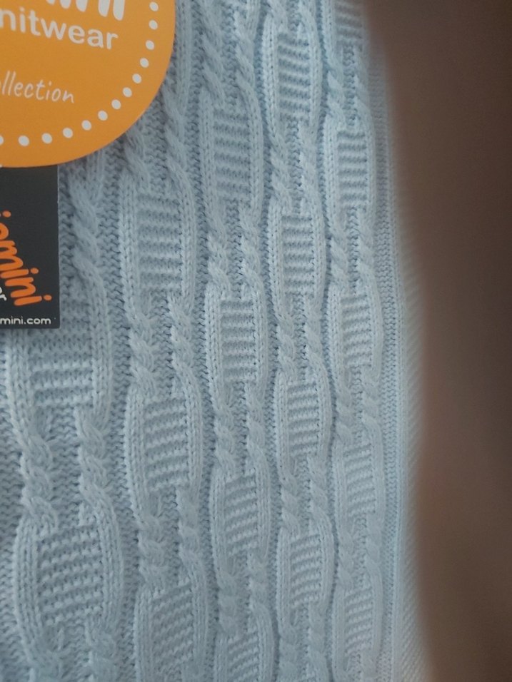 mavi Örgü Çocuk Battaniyesi - Görsel 3