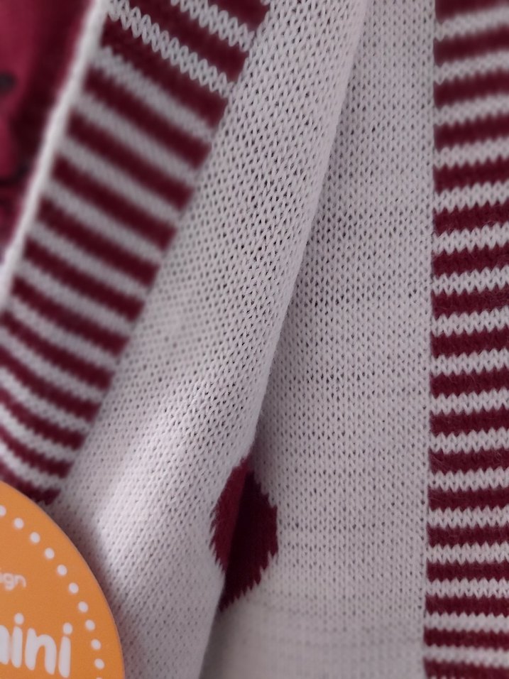 Bordo Desenli  çift taraflı Çocuk Battaniyesi - Görsel 5