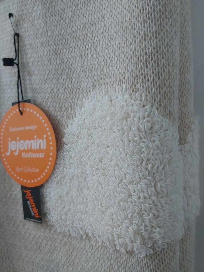 Beyaz Bulut Desenli Pamuk Bebek Battaniyesi - Görsel 2