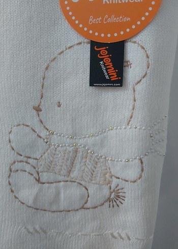 Beyaz Örgü Desenli Çocuk Battaniyesi - Görsel 4