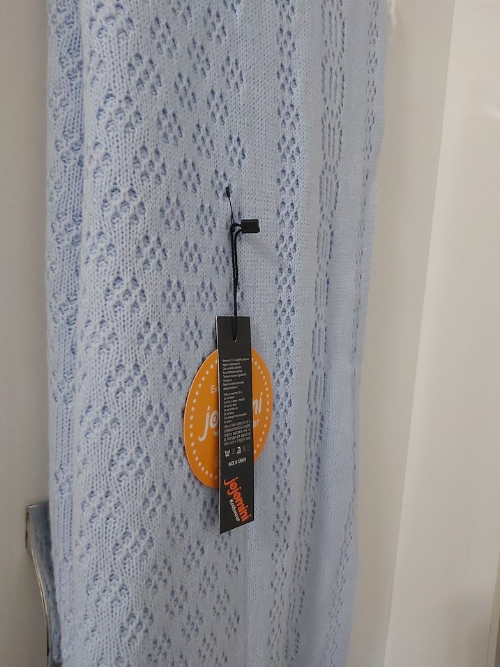 Mavi Örgü Çocuk Battaniyesi - Görsel 2