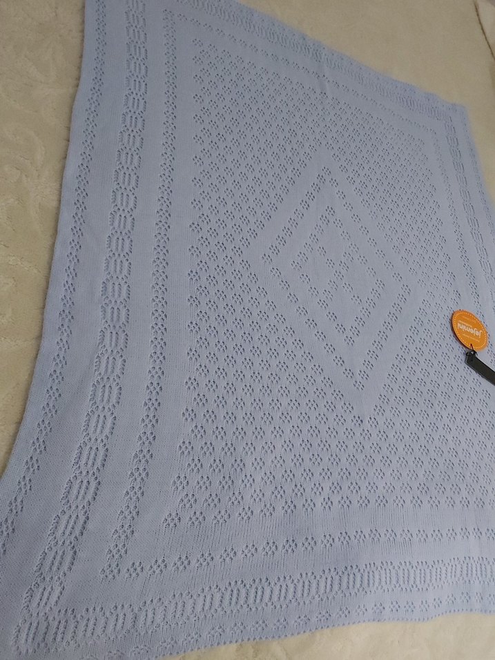 Mavi Örgü Çocuk Battaniyesi - Görsel 3
