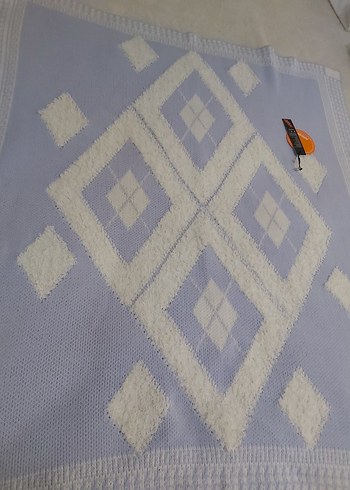 Mavi Örgü Çocuk Battaniyesi - Görsel 2