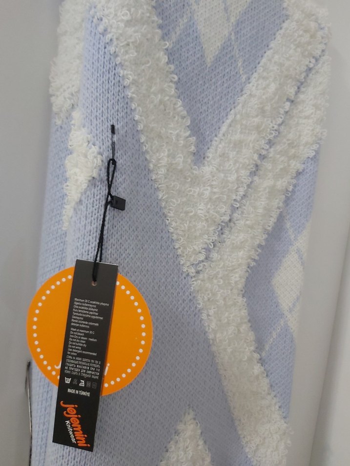 Mavi Örgü Çocuk Battaniyesi - Görsel 4