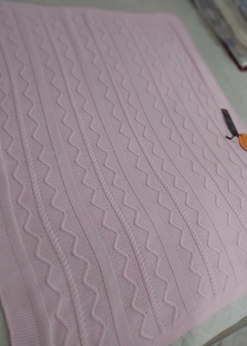 Nakışlı Pembe Çocuk Battaniyesi - Görsel 5