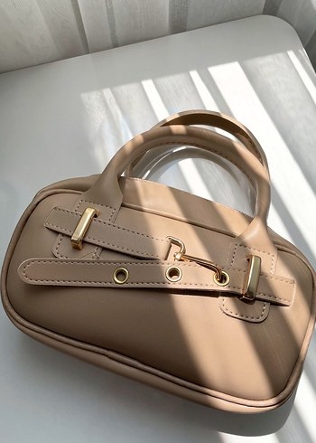 Bej Deri Tokalı Kadın Çanta - Görsel 2