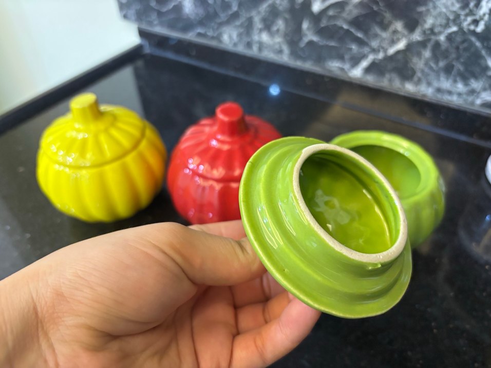 Renkli Kabak Şeklinde Baharatlık seti - Görsel 3