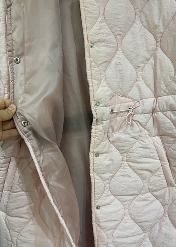 Pembe Nakışlı Kadın mont - Görsel 2