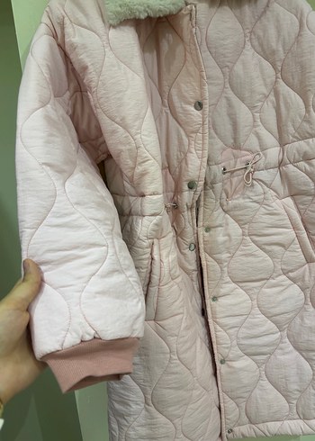 Pembe Nakışlı Kadın mont - Görsel 3