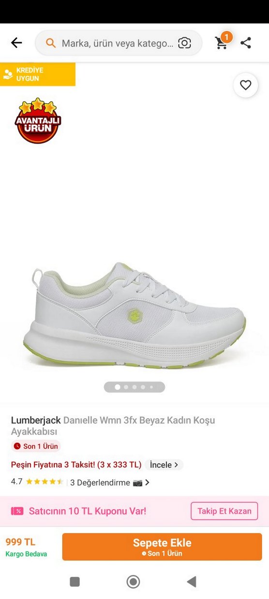 Beyaz Bağcıklı Kadın Spor Ayakkabı - Görsel 2