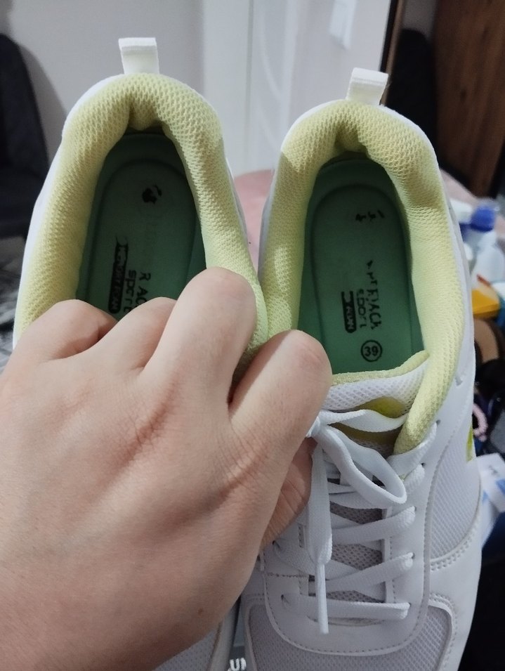 Beyaz Bağcıklı Kadın Spor Ayakkabı - Görsel 5