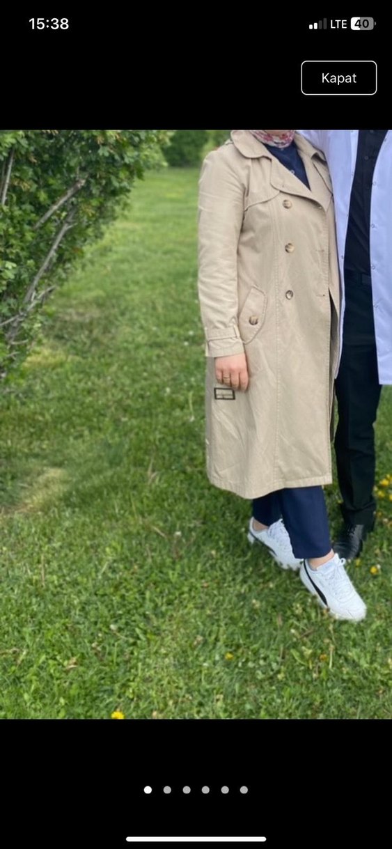 Bej Midi Kadın Trençkot - Görsel 3