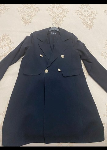 Düğmeli Siyah Kadın Uzun takım - Görsel 2