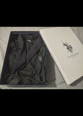 U.S. Polo Assn. Gri Desenli Erkek sabahlik