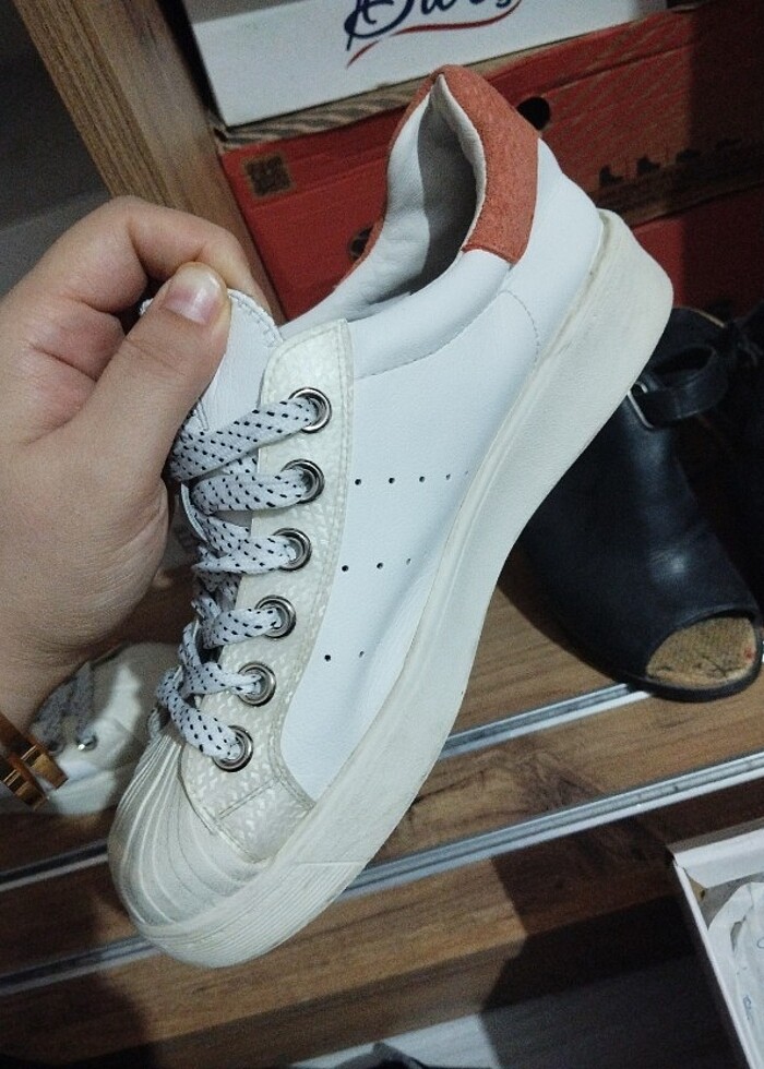 Beyaz snekars - Görsel 3