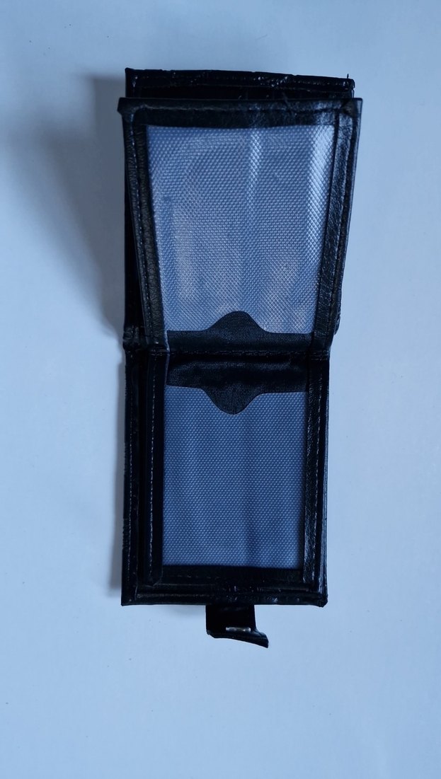 Siyah Erkek Cüzdan, Minimalist Desenli - Görsel 3