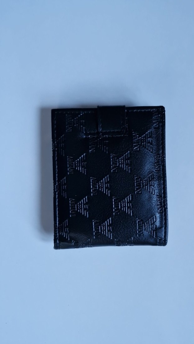 Siyah Erkek Cüzdan, Minimalist Desenli - Görsel 2