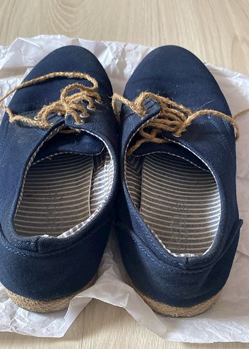 Erkek Lacivert Ayakkabı ve İp Bağcıkları - Görsel 2