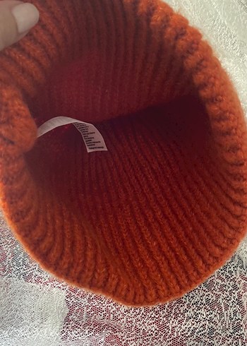 Kadın Örgü turuncu Bere - Görsel 2