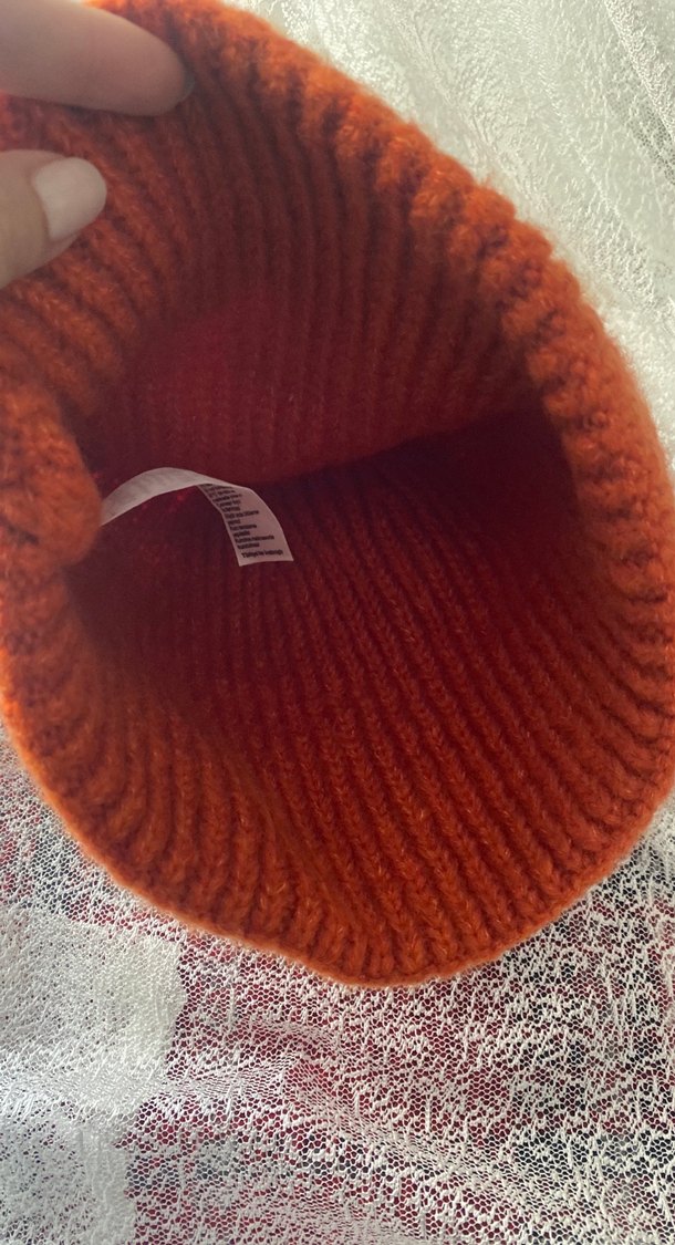Kadın Örgü turuncu Bere - Görsel 2