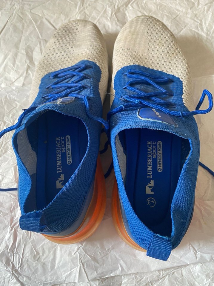 Mavi beyaz Bağcıklı erkek  Spor Ayakkabı - Görsel 4