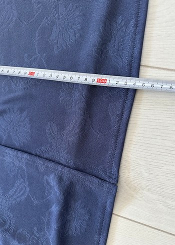 46 Beden Düğmeli Lacivert Uzun Tuniği