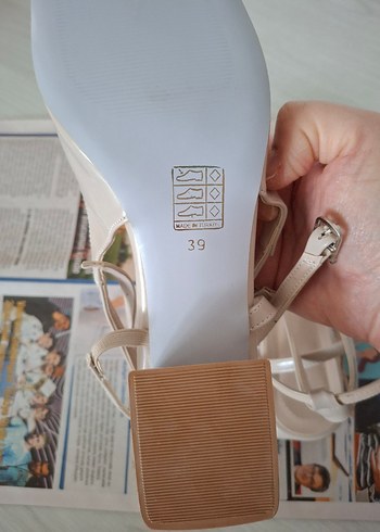 39 Beden Bej Renkli Tokalı Stiletto Kadın Ayakkabı
