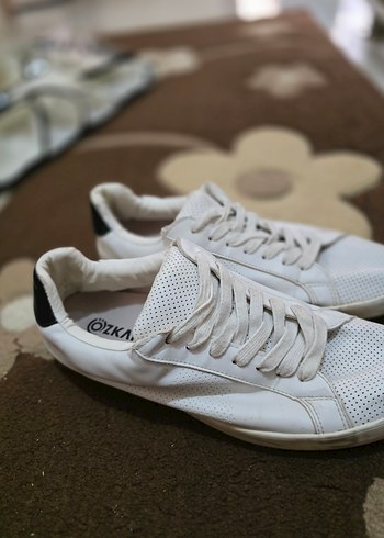 Beyaz Bağcıklı Kadın Spor Ayakkabı - Görsel 2