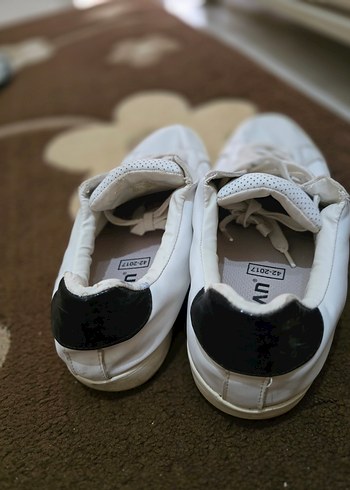 Beyaz Bağcıklı Kadın Spor Ayakkabı - Görsel 5