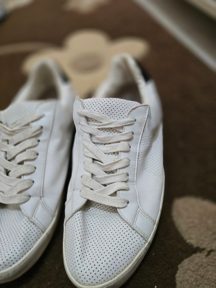 Beyaz Bağcıklı Kadın Spor Ayakkabı - Görsel 3